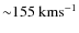 ${\sim}155~{\rm kms^{-1}}$