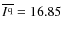 $\overline{I^{\rm q}} = 16.85$