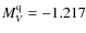 $M_V^{\rm q} = -1.217$