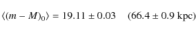 \begin{displaymath}%
\langle(m-M)_0\rangle =19.11\pm0.03\;\;\;\; (66.4\pm0.9\; {\rm kpc})
\end{displaymath}
