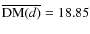 $\overline{{\rm DM}(d)}=18.85$