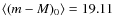 $\langle(m-M)_0\rangle =19.11$