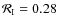 $\mathcal{R}_{\rm I}=0.28$