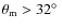 $\theta_{\rm m}>32\hbox{$^\circ$ }$