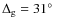 $\Delta _{\rm g}=31\hbox {$^\circ $ }$