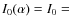 $I_{0}(\alpha)=I_{0}=$
