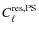 $C_\ell ^{\rm res,PS}$