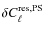 $\delta C_\ell ^{\rm res,PS}$