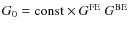 $G_0 = {\rm const}\times G^{\rm FE}~ G^{\rm BE}$