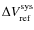 $\Delta V_{\rm ref}^{\rm sys}$