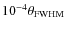 $10^{-4}\theta_{\rm FWHM}$