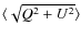 $\langle \sqrt{Q^2+U^2}\rangle$
