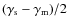 $(\gamma _{\rm s}-\gamma _{\rm m})/2$
