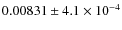 $0.00831\pm 4.1\times 10^{-4}$