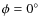 $\phi = 0^\circ $