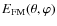 $E_{\rm FM}(\theta ,\varphi )$