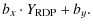 $\displaystyle b_x \cdot Y_{\rm RDP} + b_y.$