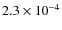 $2.3\times 10^{-4}$