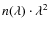 $n(\lambda)\cdot\lambda^{2}$