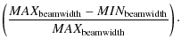 $\displaystyle \left(\frac{MAX_{{\rm beamwidth}}-MIN_{{\rm beamwidth}}}{MAX_{{\rm beamwidth}}} \right)\cdot$