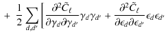 $\displaystyle {}+ ~
\frac{1}{2} \sum_{d,d'} \left[
\frac{\partial^2 \tilde{C}_\...
..._\ell}{\partial\epsilon_d\partial\epsilon_{d'}} \epsilon_d\epsilon_{d'} \right.$