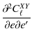$\displaystyle \frac{\partial^2 C^{XY}_\ell}{\partial e \partial e'}$