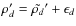 $\rho^\prime_d = \tilde{\rho_d}^\prime+\epsilon_d$