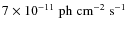 $7 \times 10^{-11} \;
{\rm ph \; cm^{-2} \; s^{-1}}$