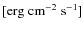 $[{\rm erg \; cm^{-2} \; s^{-1}}]$