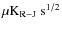 $\rm\mu K_{R-J}~s^{1/2}$