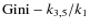 ${\rm Gini}-k_{3,5}/k_{1}$