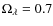 $\Omega_{\lambda}=0.7$