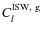 $C_l^{\rm ISW,~g}$