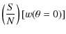 $\displaystyle \left(\frac{S}{N}\right)[w(\theta=0)]$