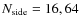 $N_{\rm side}= 16, 64$