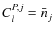 $C_l^{P,j} = \bar{n}_j$