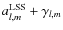 $a_{l,m}^{\rm LSS} + \gamma_{l,m}$
