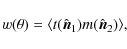 \begin{displaymath}w(\theta ) = \langle t(\hat{\vec{n}}_1 ) m(\hat{\vec{n}}_2) \rangle,
\end{displaymath}