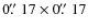 $0\hbox{$.\!\!^{\prime\prime}$ }17 \times 0\hbox{$.\!\!^{\prime\prime}$ }17$