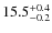 $15.5^{\rm +0.4}_{-0.2}$