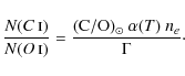 \begin{displaymath}\frac{N(C {\sc i})}{N(O {\sc i})}