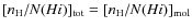 $[n_{\rm H}/N(H {\sc i})]_{\rm tot}=[n_{\rm H}/N(H {\sc i})]_{\rm mol}$