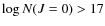 $\log N(J=0)>17$