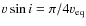 $v\sin i = \pi /4 v_{\rm eq}$