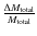$\frac{\Delta M_{\rm total}}{M_{\rm total}}$