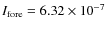 $I_{\rm fore}=6.32\times 10^{-7}$
