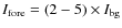 $I_{\rm fore}=(2-5)\times I_{\rm bg}$