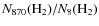 $N_{870}({\rm H_2})/N_{8}({\rm H_2})$