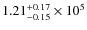 $1.21^{+0.17}_{-0.15}\times10^5$