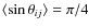 $\langle \sin \theta_{ij} \rangle=\pi/4$